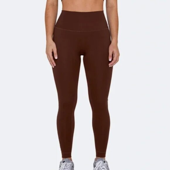 Set Active Luxform Brown CoCo Leggings Seamless Full Length 7/8 Activewear - Picture 1 of 4